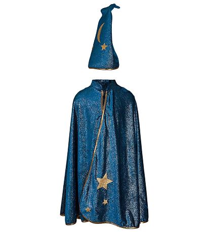 Great Pretenders Kostuum - Wizardset - Blauw m. Glitter