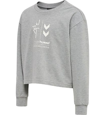 Hummel Sweatshirt - HmlPrima Bee - Cropped - Graumeliert