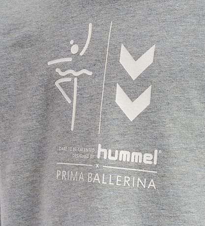 Hummel Sweatshirt - HmlPrima Bee - Cropped - Graumeliert
