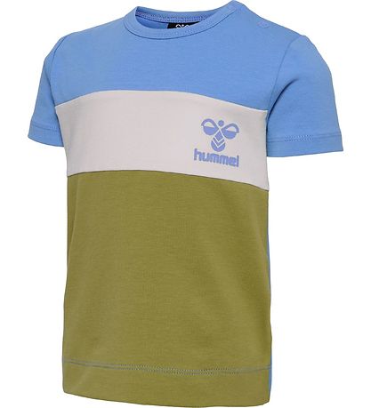 Hummel T-paita - HmlGlad - Block - Hopea Järvi Blue/Green Olive