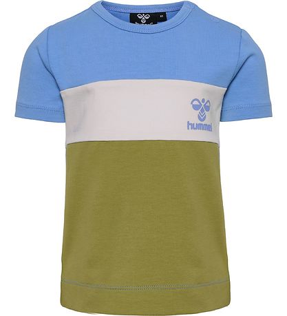 Hummel T-paita - HmlGlad - Block - Hopea Järvi Blue/Green Olive
