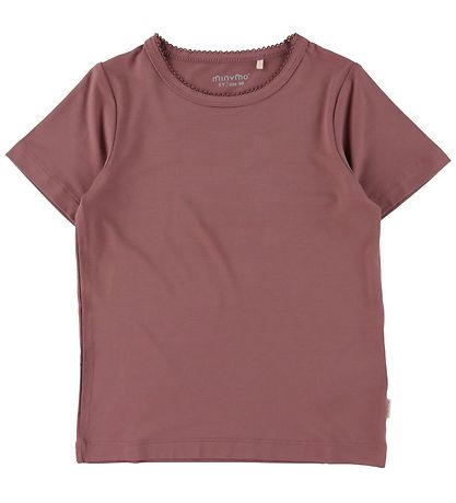 Minymo Stuttermabolur - Bambus - Rose Brown