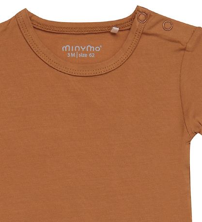 Minymo Bodysuit s/s - Bamboo - Chipmunk