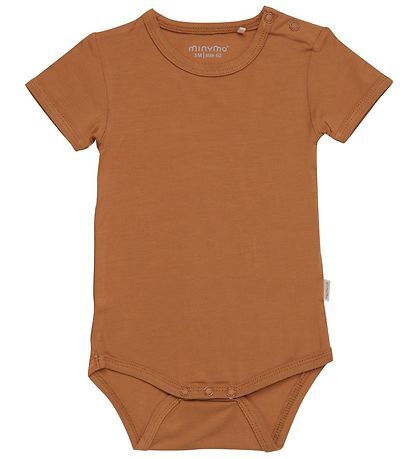 Minymo Bodysuit s/s - Bamboo - Chipmunk