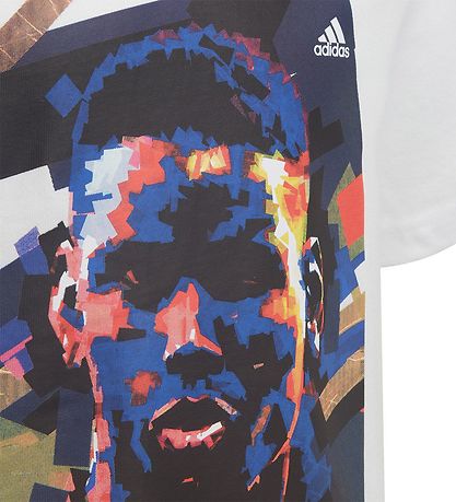adidas Performance T-Shirt - Pogba Fußballgrafik - Weiß