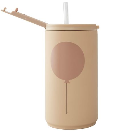 Design Letters Thermoelement m. Strohhalme - 3350 ml - Beige