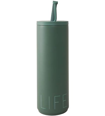 Design Letters Thermo bolli M. sogrör - 500ml - Myrtle Green