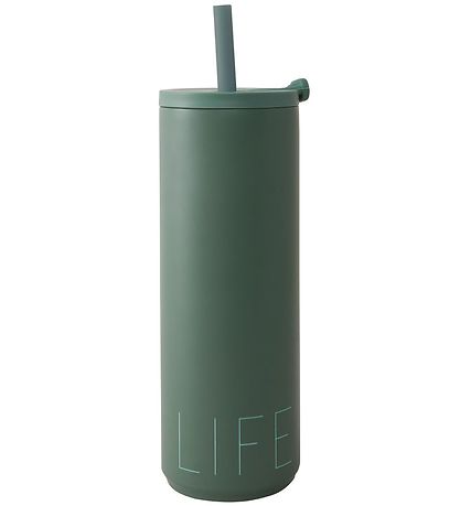 Design Letters Thermo bolli M. sogrör - 500ml - Myrtle Green