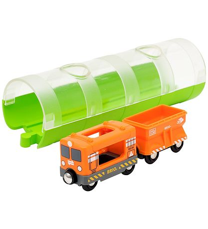 BRIO World Freight train w. Tunnel - Orange 33891