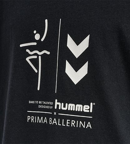 Hummel Stuttermabolur - hmlPrima Bee - Svart