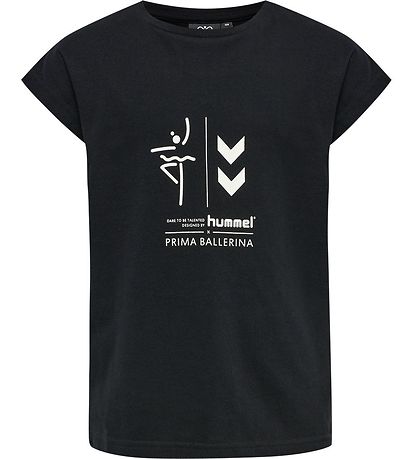 Hummel Stuttermabolur - hmlPrima Bee - Svart