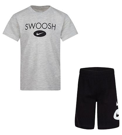 Ensemble de Shorts Nike - T-Shirt/Shorts - Swoosh - Noir/Gris