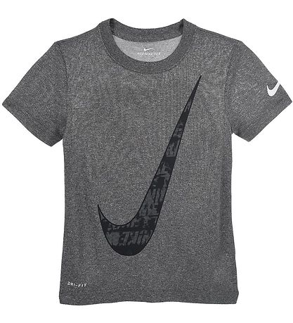 Nike Stuttermabolur - Dri-Fit - Kolefni Heather