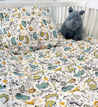 Nørgaard Madsens Bedding - Baby - White w. Zoo Animals