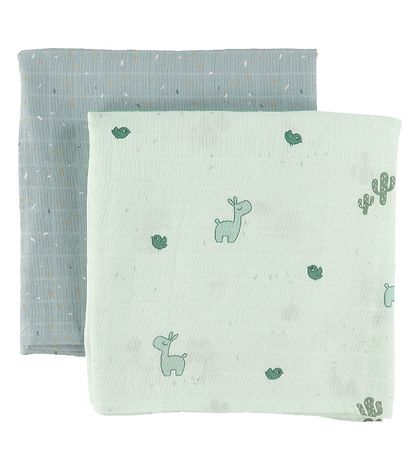 Done By Deer 120x120 - 2er-Pack - Spucktücher cm - Lalee Blue