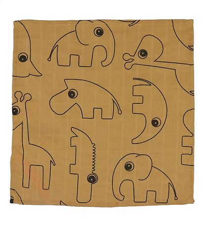 Done By Deer Washcloths - 5-Pack - 30x30 cm - Deer Friends Musta