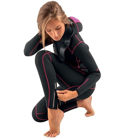 Seac Blautbúningur - Dvalarstaður Flex Lady 5 mm - Svart/Bleikt