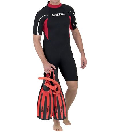 Seac Wetsuit - Relax Shorty Man 2.2 mm - Black/Red