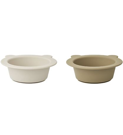 Liewood Schüssel m. Saugnapf - 2er-Pack - Silikon - Peony - Sand
