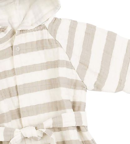Done By Deer Bathrobe - Stripes - Sand