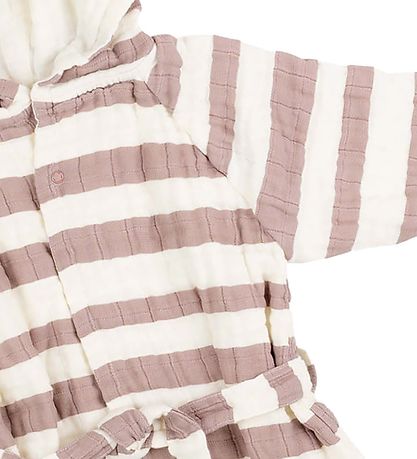 Done By Deer Bathrobe - Stripes - Powder