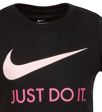 Nike Stuttermabolur - Swoosh - Svart