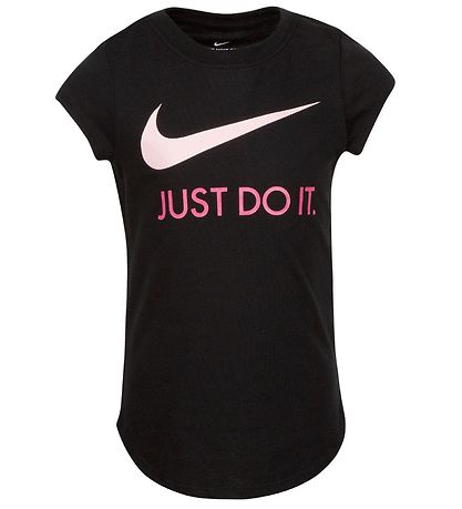 Nike Stuttermabolur - Swoosh - Svart