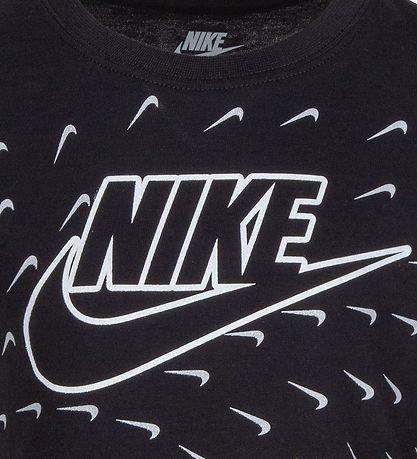 Nike Stuttermabolur - Futura Swoosh Glide - Svart