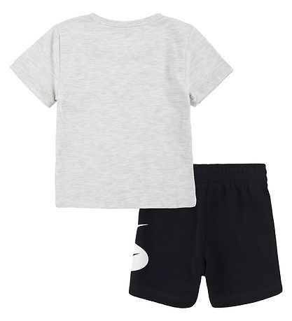 Nike Shortsit - T-paita/Shortsit - Swoosh - Musta/Harmaa