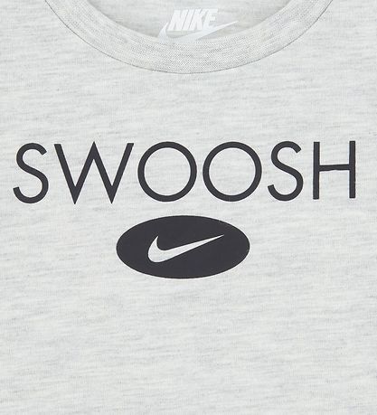 Nike Shortsit - T-paita/Shortsit - Swoosh - Musta/Harmaa