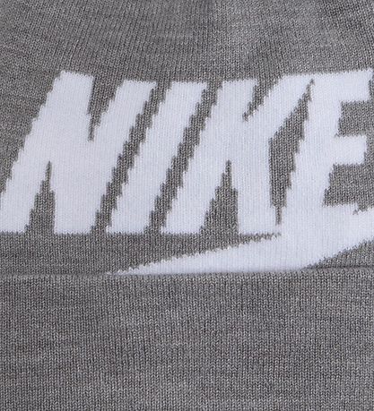 Nike Beanie/Gloves - Knitted - Swoosh - Grey Heather
