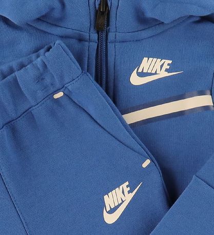 Nike Träningsset - Cardigan/Byxor - Blocked - Marina Blue