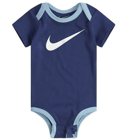 Nike Gift Box - Bodysuit s/s/Beanie/Socks - Swoosh - Blue Gaze