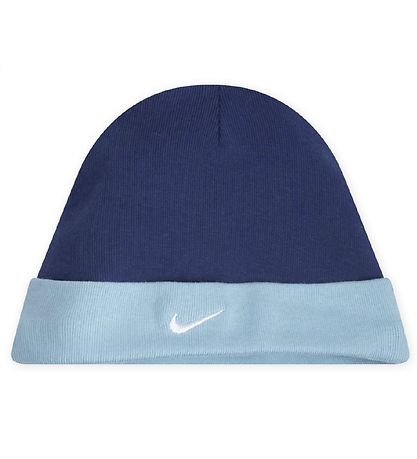 Nike Gift Box - Bodysuit s/s/Beanie/Socks - Swoosh - Blue Gaze