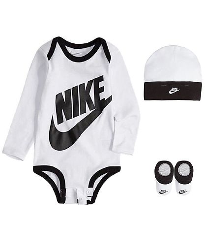 Nike Gjafabox - Samfella L/æ/Húfa/Sokkar - Futura - Hvítur