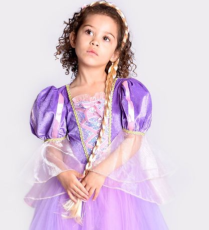 Den Goda Fen Maskeradkläder - Rapunzel m. Diadem - Lila