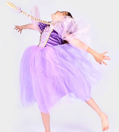 Den Goda Fen Maskeradkläder - Rapunzel m. Diadem - Lila