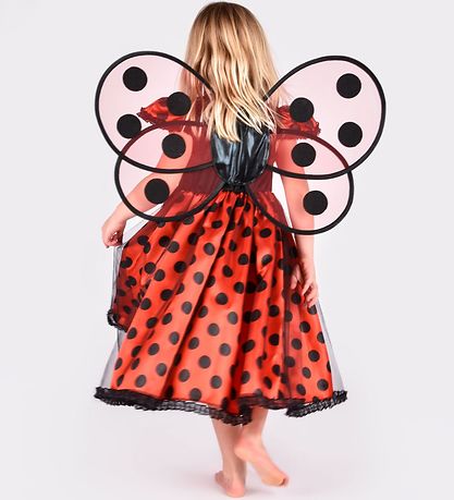 Den Goda Fen Búningur - Ladybug M. Vængir - Rautt