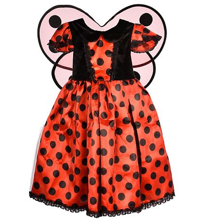 Den Goda Fen Búningur - Ladybug M. Vængir - Rautt
