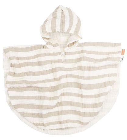Done By Deer Towel Poncho - 68x50 cm - Stripes Sand