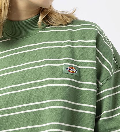 Sweat-shirt Dickies - Westover - Dark Ivy av. A Rayures