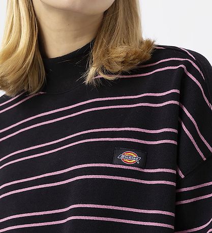 Dickies Sweatshirt - Westover - Black/Pink Striped