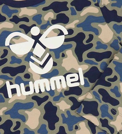 Hummel Blússa - hmlSteen - Vetiver Camouflage M. Lógó