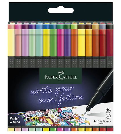 Marqueurs Magiques Faber-Castell - Grip Feutre fin - 30 pièces -