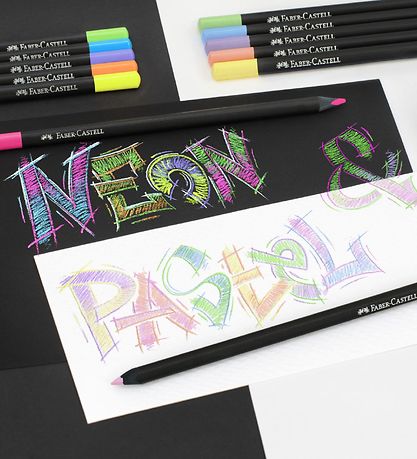 Faber-Castell Colouring Pencils - Triangular - 12 pcs - Neon/Pas