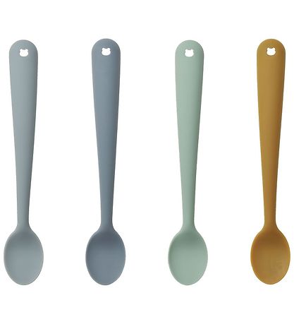 Liewood Spoons - Reeds - 4-Pack - Silicone - Blue Multi Mix