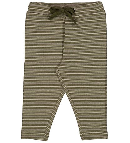 Wheat Byxor - Manfred - Heather Green Stripe