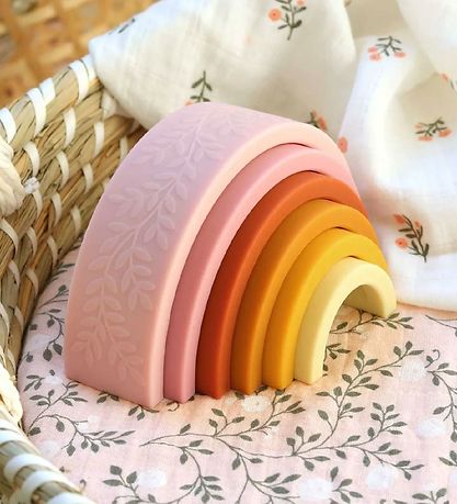 A Little Lovely Company Stacking Blocks - Silicone - Sunset