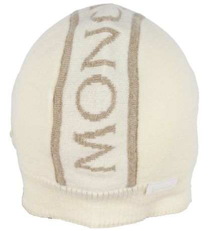 Moncler Mütze - Wolle/Baumwolle - Weiß/Beige