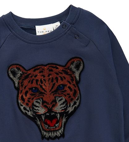 The New Siblings Sweatshirt - TNSDombat - Mood Indigo w. Leopard